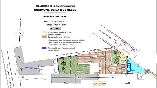Terrain La Rochelle 380 m2 €249 000 ** - Référence HDO569ED4