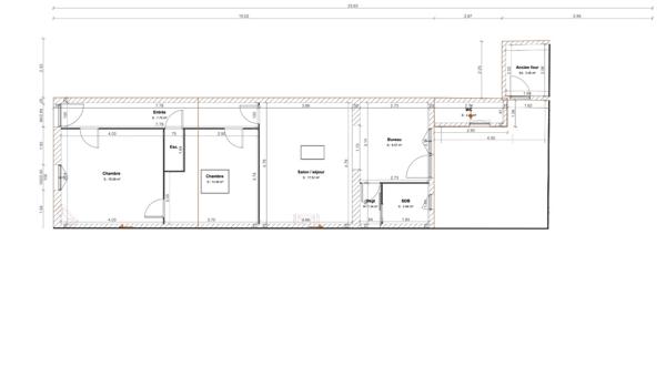 Bègles (33130) Maison à rénover de 70m2 sur parcelle d'environ 100m2