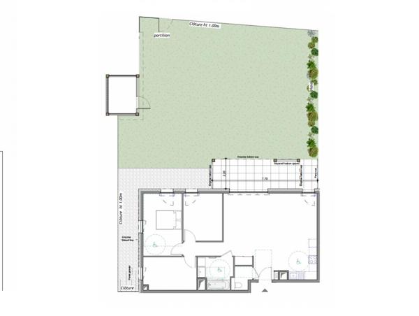 EXCLUSIVITE EVIAN T4 82 m², jardin avec terrasse, cellier, garage et stationnement (74500)