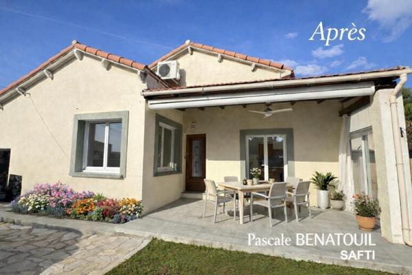 Jolie maison des années 50 de plain pieds, avec jardin