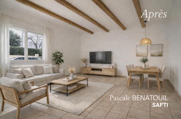 Jolie maison des années 50 de plain pieds, avec jardin