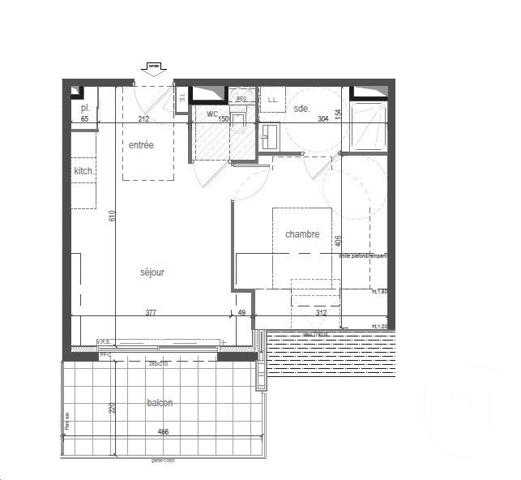 Appartement T2 à vendre  2 pièces - 39,74 m2 PENESTIN - 56