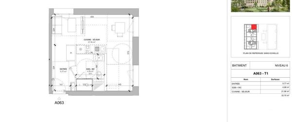 Studio à vendre 32 m² Lyon 7