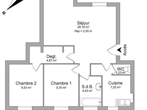 Location Appartement 4 pièces 63.1 m² - 15 AVENUE DE PARIS Chateau Thierry 02400