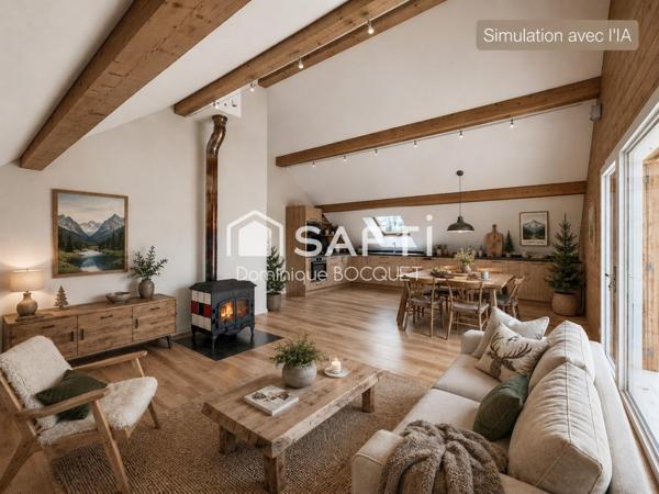 Maison 4 pièces 96 m2 et 157 m2 de garage, idéale pour une activité artisanale