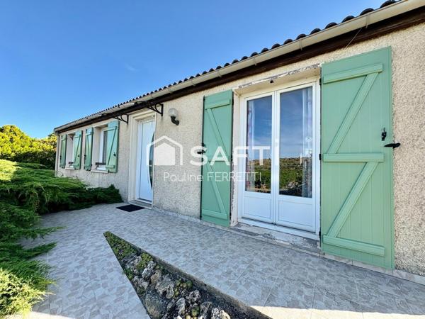 MAISON T4, 4 FACES  PLAIN PIED 89M2 AVEC GARAGE ET JARDIN 1200M2