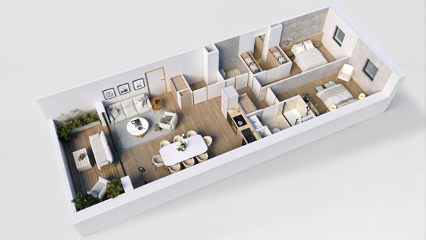 Appartement 3 pièces de 74 m² à Laval