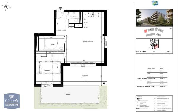 Appartement à louer 2 pièces 46.15m² Cognin (73160)
