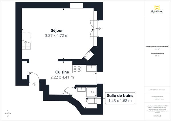 Ravissant studio de 30m² avec mezzanine - Calme et exposé sud - Boulevard Ney, Paris