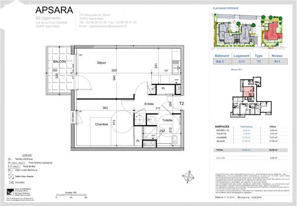 Appartement à SAINT-MALO, 35400 - 2 pièces 45m²