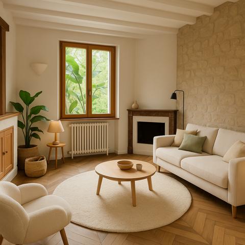 Chars (95750) Maison de ville (XIXe) avec Studio Indépendant et piscine au centre ville de Chars (95)