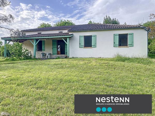 Maison en pierre 4 pièce(s) 100 m2, 3 chambres avec terrain et belle vue sur la campagne