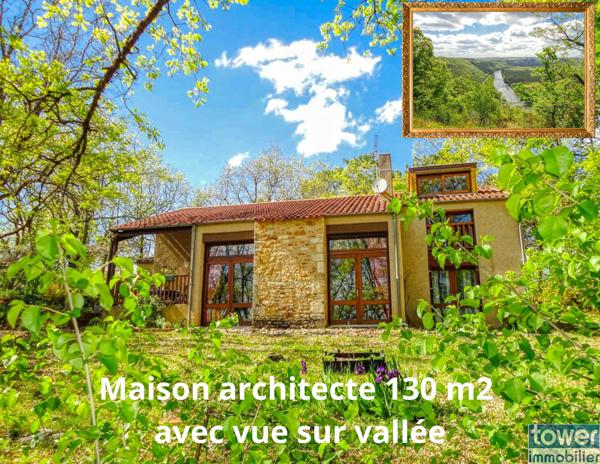 MAISON D ARCHITECTE 130m2 AU COEUR DE 4000M2 DE NATURE 3 MN DE PRAYSSAC