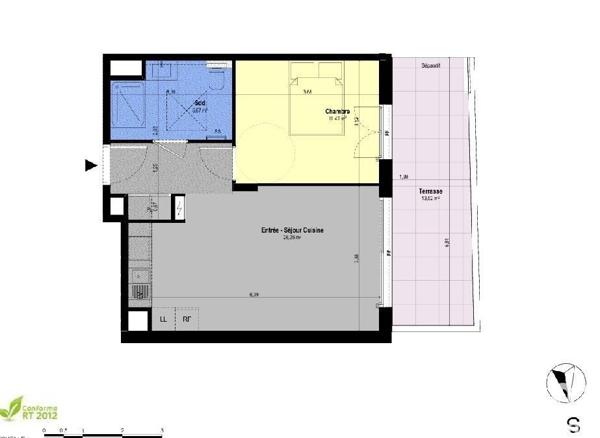 Appartement à vendre 2 pièces 43 m² Châteauneuf-Grasse