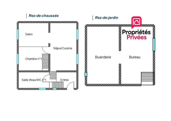 Maison 124m2 carrez 2 à 3 chambres bureau garage jardin 980m2 229500HAI