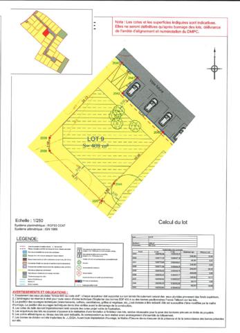 Terrain viabilisé de 408 m² - Notre Dame de Monts