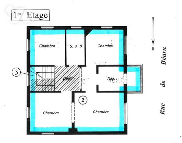 Lumineux hôtel particulier à usage d’habitation, 12 pièces, 318,7 m² habitables.