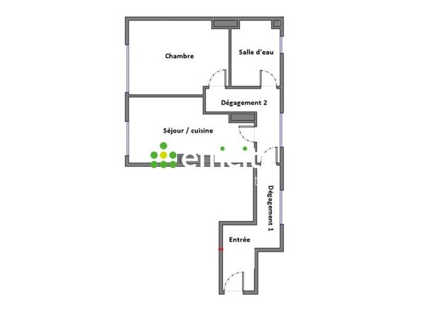 Appartement 2 pièces - 36 m² Exclusivité efficity