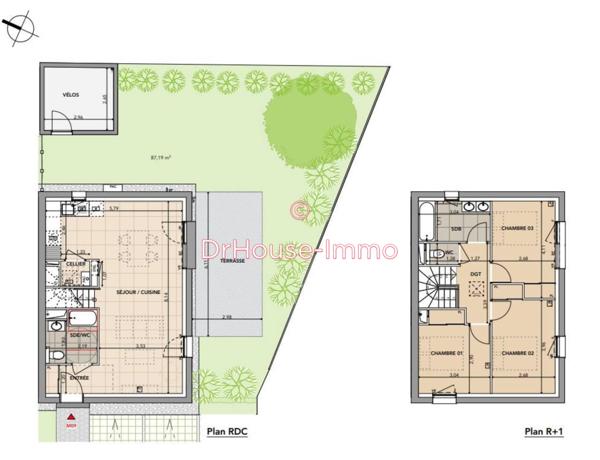 Maison à vendre 4 pièces de 84 m²