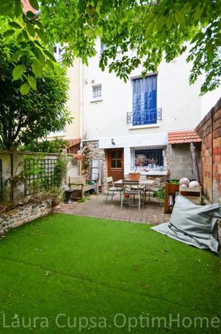 BOURG-LA-REINE - MAISON 5 PIECES - 93,39 m² CARREZ - 97 m² UTILES - 3 CHAMBRES - JARDIN 36 M² ENVIRON - BOX A 2 MIN