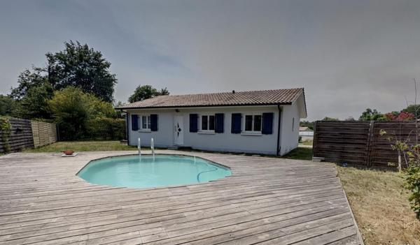 Biganos ! Maison 4P de 87 m2, parcelle de 806 m2, double garage, piscine