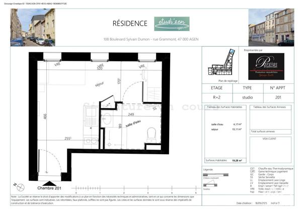 Studio à vendre 19 m² Agen