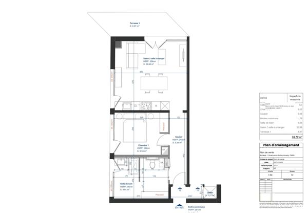 Annecy (74000) T2 lumineux entièrement rénové avec grande terrasse à vivre Annecy 61 m² total