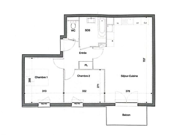 Appartement à vendre 3 pièces 61 m² Méry-sur-Oise
