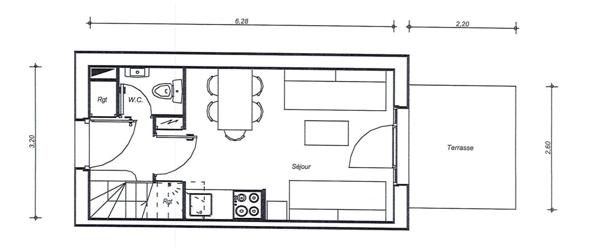 Appartement 2 pièces de 33 m² à Talmont-Saint-Hilaire (85440)