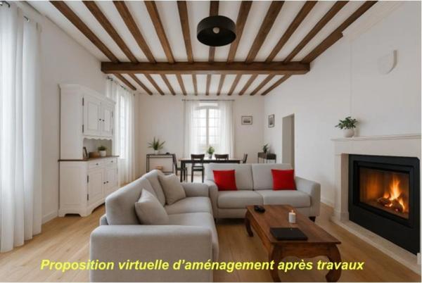 Maison de 152 m², 4 pièces, et immeuble à rénover de plus de 250 m² à fort potentiel locatif - PREUILLY SUR CLAISE (37)