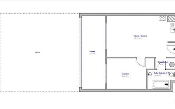 Appartement à vendre    2 pièces • 40,97 m2 Cannes