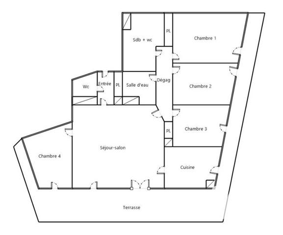 Appartement à vendre 4 pièces 96,13 m² Bordeaux