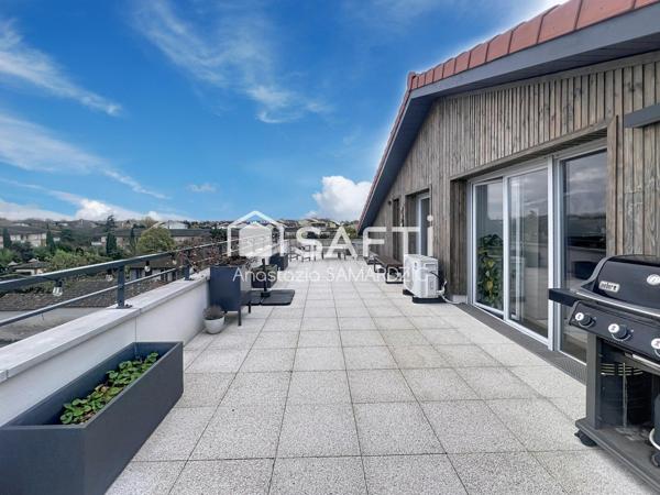 T4 lumineux avec grande terrasse et vue Pyrénées Quartier Croix-Daurade