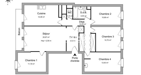 Location Appartement 5 pièces 105.97 m² - Saint-étienne 42100