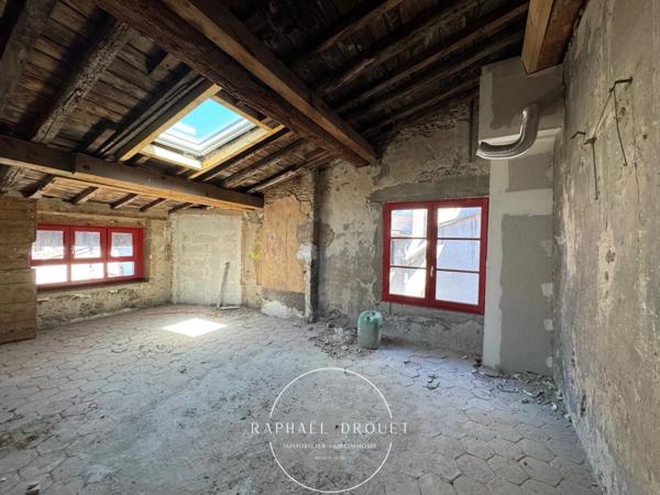 VIENNE – CENTRE-VILLE – T3 EN PLATEAU BRUT – LE CHARME DE L’ANCIEN A NEUF - SOUS LES TOITS