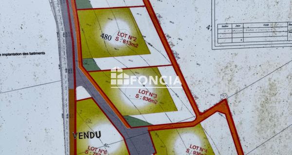 À vendre Terrain 822 m² - Marcillac-vallon 12330