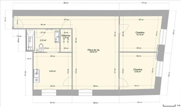 Appartement à louer 750 € CC PEYREHORADE 3 p 65 m² DPE C