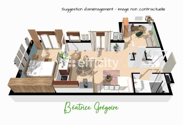 Appartement 3 pièces - 59 m²