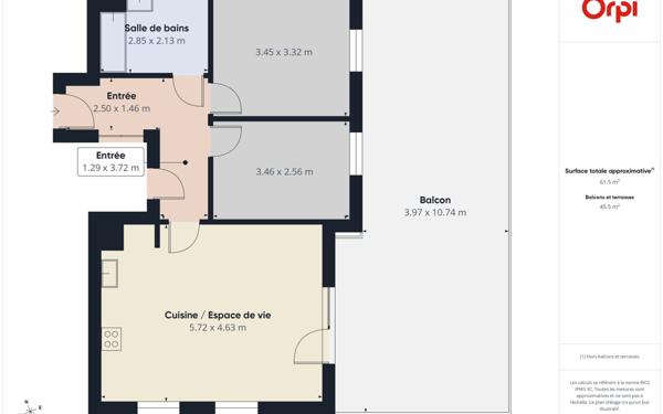 Appartement à vendre    3 pièces • 65,38 m2 Lingolsheim