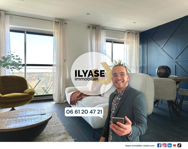 Chalon-sur-Saône (71100) Appartement T4 avec vue unique | Centre-ville Chalon-sur-Saône | Spa | Balcon