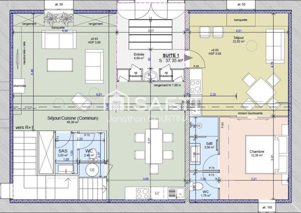 Grange rénovée - Fort potentiel - Abrest