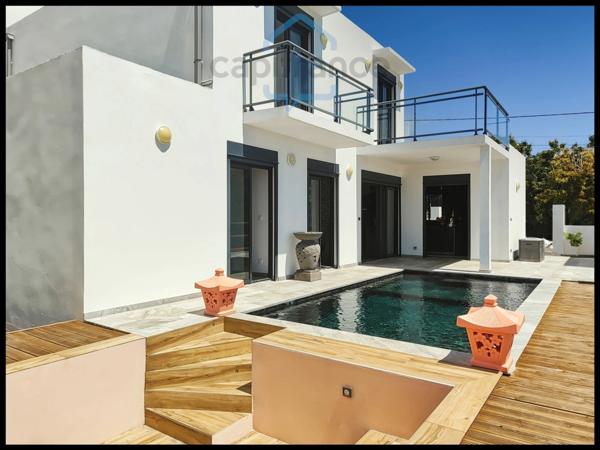 Villa contemporaine F6 avec piscine & vue mer – Sainte-Rose