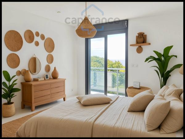 Villa contemporaine F6 avec piscine & vue mer – Sainte-Rose