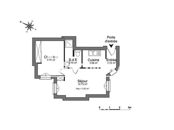 Location Appartement 2 pièces 32.61 m² - 18/20 RUE LESAGE Paris 75020
