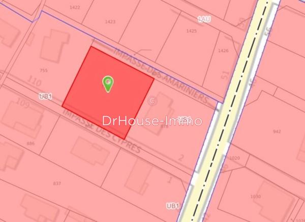 Terrain à vendre de 1 108 m²