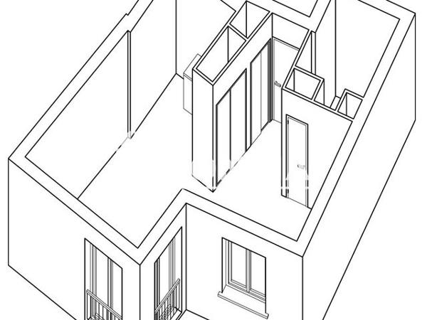 Location Studio 37.1 m² - 5 PLACE DES 3 GARES Cergy Le Haut 95800