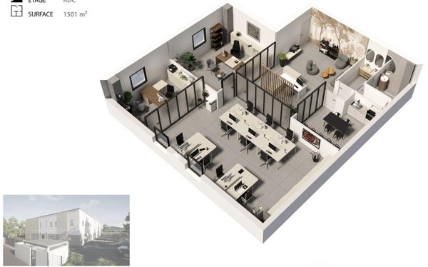 Location bureaux 155 m² Signes