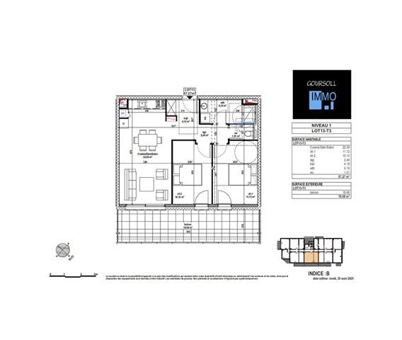 Appartement 3 pièces 57 m2