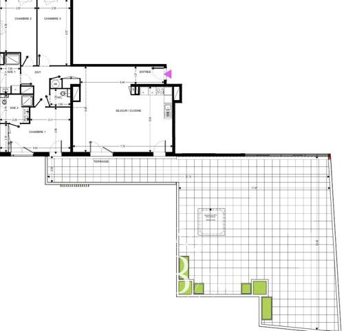 Marseille 8ème, Appartement 3 Chambres -  110 m² à vendre