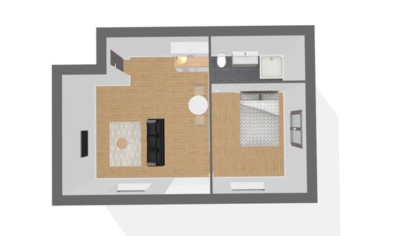 secteur Charreard: proche T4 et metro: T2 en plateau avec stationnement privatif et cave